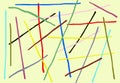 Illustration of colored lines. Abstract image. Royalty Free Stock Photo