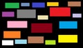 Illustration of colored rectangles isolated in black background