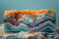 Colorful agate mineral texture as very nice natural background with copy space