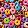 Colorful assorted donuts pattern