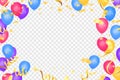 illustration of colorful balloons with space for your text. rainbow color Royalty Free Stock Photo