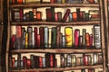 Illustration of colorful bookshelves on the wall Royalty Free Stock Photo