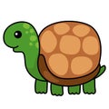 Colorful cartoon character turtle