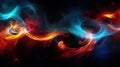 Illustration of a colorful fire abstract in the form of a swirl