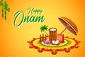 Onam celebration background for Happy Onam festival of South India Kerala