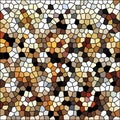 Illustration of a colorful mosaic of polyhedral figures.