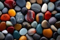illustration of colorful pebbles stones background. Generative AI