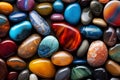 illustration of colorful pebbles stones background. Generative AI