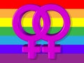 Lesbian Symbols Stock Illustration