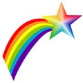 Illustration Of Colorful Rainbow And Star