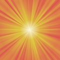 Illustration of colorful rays (yellow, orange, red)