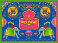 Colorful Welcome banner in truck art kitsch style of India Royalty Free Stock Photo