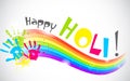 Colorful Rainbow in Holi Wallpaper