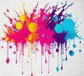 illustration of the colour splashes