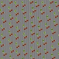 Cherry mix Cherries wallpaper with stripes 1