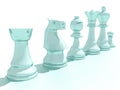 Colourful chess pieces