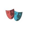 Theatrical masks set Royalty Free Stock Photo