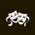 Theatrical masks set Royalty Free Stock Photo