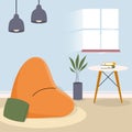 Illustration of comfortable bean bag chair vector design Royalty Free Stock Photo