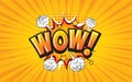 Illustration of the comic style of WOW wording Royalty Free Stock Photo