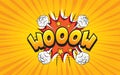 Illustration of the comic style of WOW wording Royalty Free Stock Photo