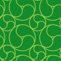 Green Commashaped seamless Japanese pattern Royalty Free Stock Photo