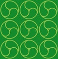 Green Commashaped seamless Japanese pattern Royalty Free Stock Photo