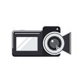 The camera s features. The illustration style is clean and vector like Royalty Free Stock Photo
