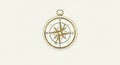 An illustration of a compass featuring a traditional rose design. The compass is Royalty Free Stock Photo