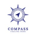 Illustration compass logo design template