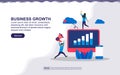 Illustration concept of business growth. Business man success, business profit. Vector illustration easy to edit and customize