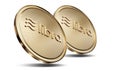 Illustration Concept of golden Libra coins with logo on top