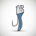 Features a metallic blade housed in a blue ergonomically shaped Royalty Free Stock Photo