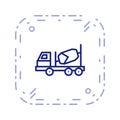 Illustration Concrete Mixer Icon For Personal And Commercial Use.