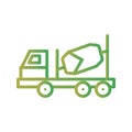 Illustration Concrete Mixer Icon For Personal And Commercial Use.