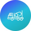 Illustration Concrete Mixer Icon For Personal And Commercial Use.