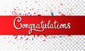 Congratulations banner , isolated on transparent background Royalty Free Stock Photo