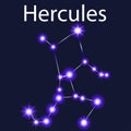 constellation Hercules with stars in the night s