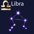 constellation Libra with stars in the night sky