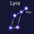 constellation Lyra with stars Vega in the night s Royalty Free Stock Photo