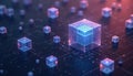 Illustration of convolutional neural network architecture as AI function. Data science, machine learning, artificial intelligence Royalty Free Stock Photo