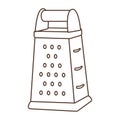 Illustration of cooking grater. Stylized kitchen and restaurant utensil.