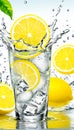 Illustration of a cool, delicious glass of pure lemonade