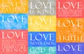 Multicolored Love Patchwork Poster