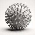 illustration of Coronavirus or covid-19 seen under a electron microscope. Generative Ai
