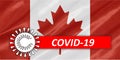 Coronavirus COVID-19 on Canada Flag