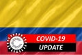 Coronavirus COVID-19 on Columbia Flag