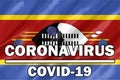 Coronavirus COVID-19 on Eswatini Flag