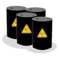 illustration corrosive liquid symbol on the chemical tank, hazardous chemicals in the industry