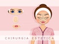 Illustration of cosmetic surgery Royalty Free Stock Photo